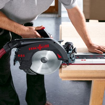 MAFELL Handkreissäge K 85 Ec + Führungseinrichtung L, maximale Schnittlänge 370 mm