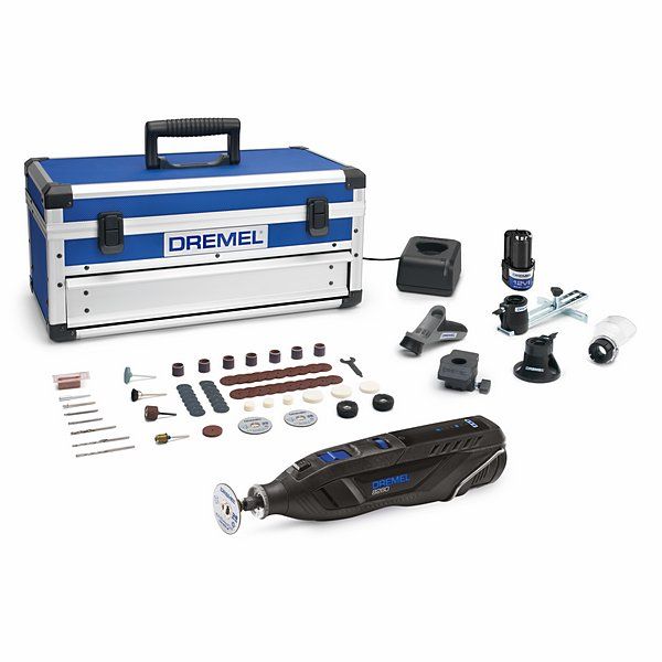 DREMEL® 8260, Multifunktionswerkzeug 8260, 1x 12 V Akku, 65 Zubehöre, 5 Aufsätze