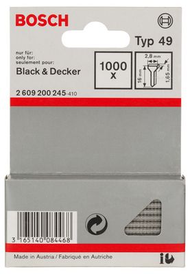 BOSCH Tackerstift Typ 49, 1000er-Pack