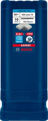 BOSCH EXPERT SDS plus-7X Hammerbohrer, 10 x 100 x 165 mm, 50-tlg