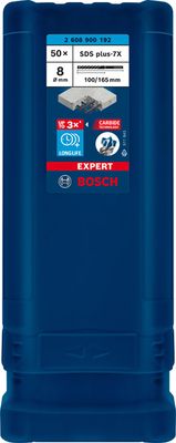 BOSCH EXPERT SDS plus-7X Hammerbohrer, 8 x 100 x 165 mm, 50-tlg