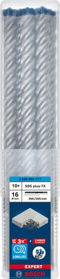 BOSCH EXPERT SDS plus-7X Hammerbohrer, 16 x 200 x 265 mm, 10er-Pack