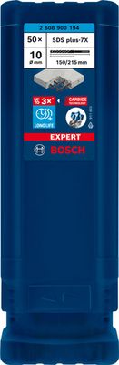 BOSCH EXPERT SDS plus-7X Hammerbohrer, 10 x 150 x 215 mm, 50-tlg