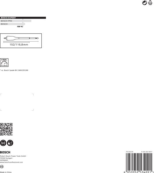 BOSCH EXPERT Self Cut Speed Flachfräsbohrer-Set, 12/16/18/20/22/25/28/32 mm, 8‑tlg.