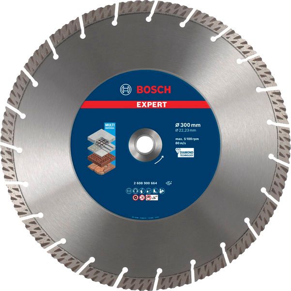 BOSCH EXPERT MultiMaterial Diamanttrennscheiben, 300 x 22,23 x 2,8 x 15 mm