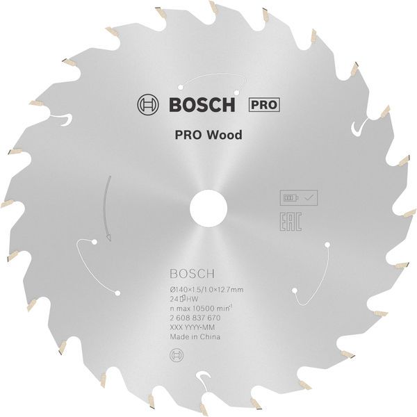 BOSCH PRO Wood cordless Kreissägeblatt, 140 x 1,5 x 12,7 mm