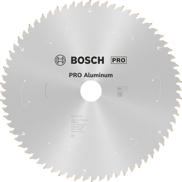 BOSCH PRO Aluminium cordless Kreissägeblatt, 254 x 2,4 x 30 mm, für TKS
