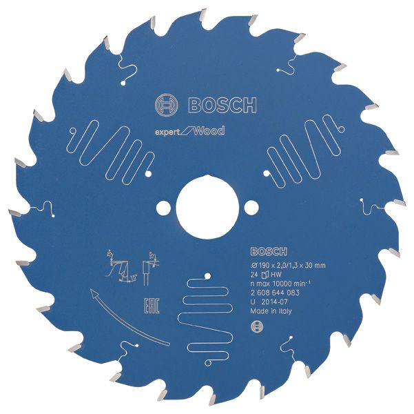 BOSCH Kreissägeblatt Expert for Wood, 190 x 30 x 2,0 mm, 24