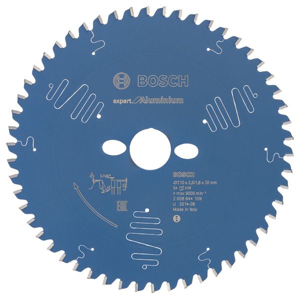 BOSCH Kreissägeblatt Expert for Aluminium, 210 x 30 x 2,6 mm, 54