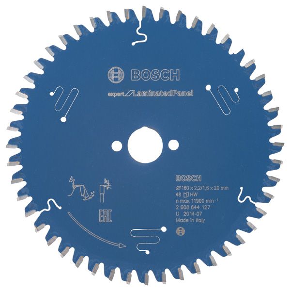 BOSCH Kreissägeblatt Expert for Laminated Panel, 160 x 20 x 2,2 mm, 48