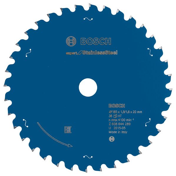 BOSCH Kreissägeblatt Expert for Stainless Steel, 185 x 20 x 1,9 x 36