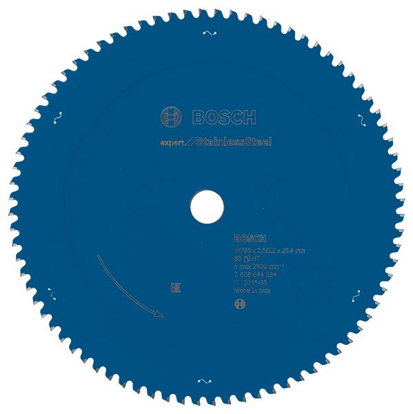 BOSCH Kreissägeblatt Expert for Stainless Steel, 305 x 25,4 x 2,5 x 80
