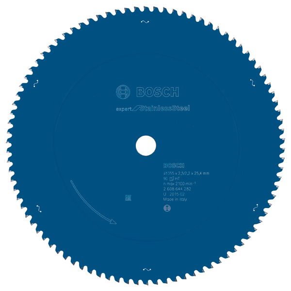 BOSCH Kreissägeblatt Expert for Stainless Steel, 355 x 25,4 x 2,5 x 90