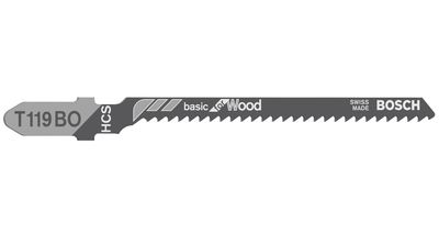 BOSCH Stichsägeblatt T 119 BO Basic for Wood, 5er-Pack