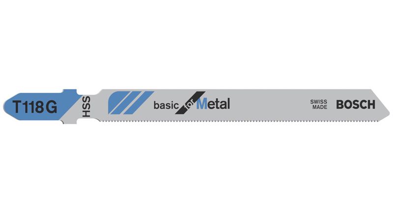 BOSCH Stichsägeblatt T 118 G Basic for Metal, 5er-Pack