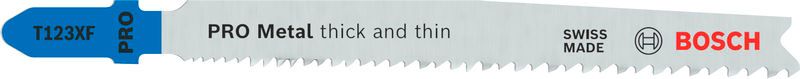 BOSCH PRO Metal thick and thin T123XF Stichsägeblatt, 100 mm, 100-tlg.