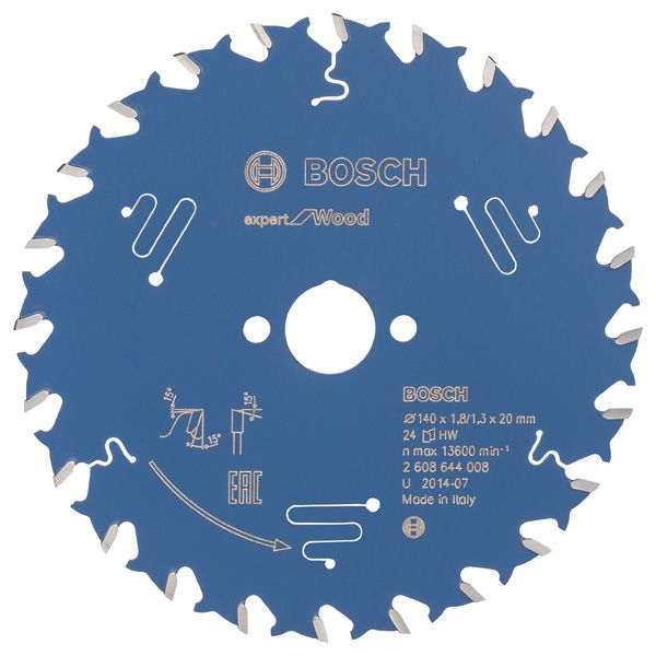 BOSCH Kreissägeblatt Expert for Wood, 140 x 20 x 1,8 mm, 24