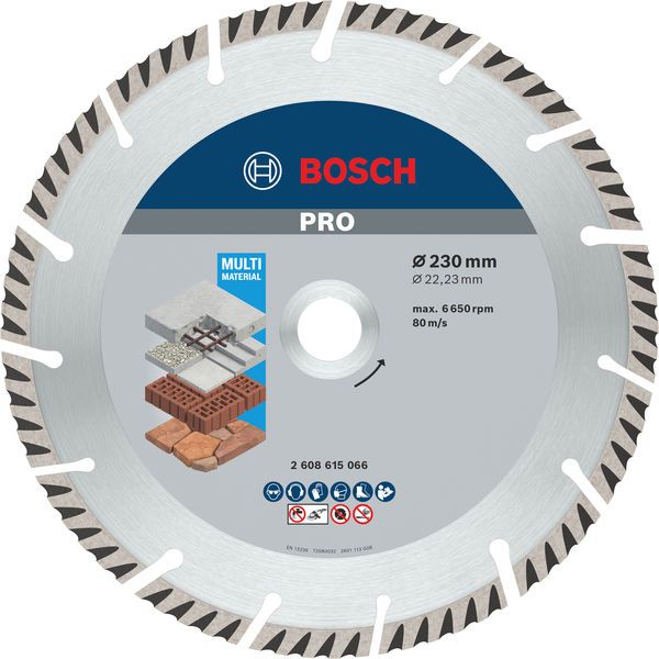 BOSCH PRO Multi Material Diamanttrennscheibe, 230 x 22,23 mm, 10-tlg.