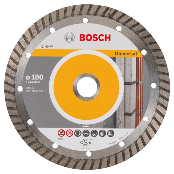 BOSCH Diamanttrennscheibe Standard for Universal Turbo, 180x22,23x2,5x10 mm, 10er-Pack