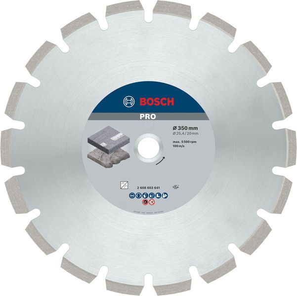 BOSCH PRO Asphalt Diamanttrennscheibe, 350 x 20/25,4 mm