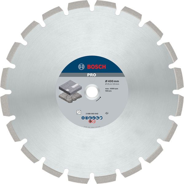BOSCH PRO Asphalt Diamanttrennscheibe, 400 x 20/25,4 mm