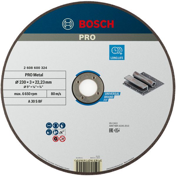 BOSCH PRO Metal Trennscheibe, 230 x 3 x 22.23 mm, gerade, oSa