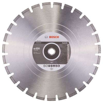 BOSCH Diamanttrennscheibe Standard for Asphalt, 450 x 25,40 x 3,2 x 8 mm