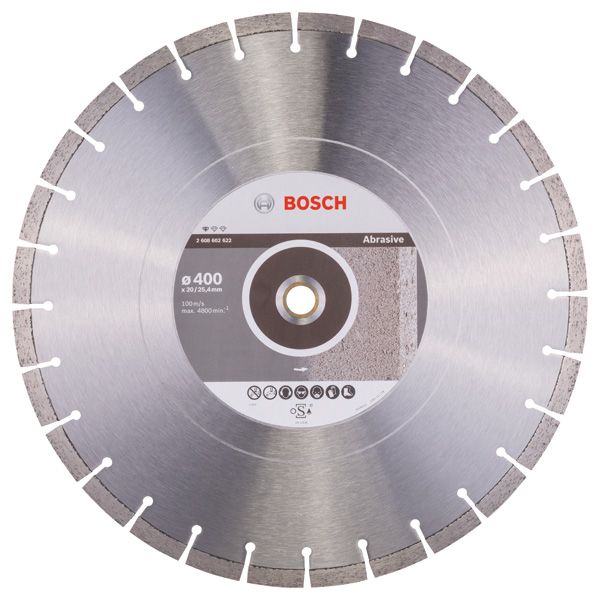 BOSCH Diamanttrennscheibe Standard for Abrasive, 400 x 20,00/25,40 x 3,2 x 10 mm