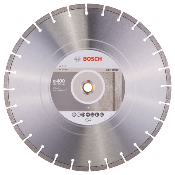 BOSCH Diamanttrennscheibe Standard for Concrete, 400 x 20,00/25,40 x 3,2 x 10 mm