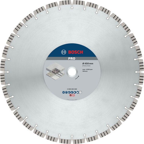 BOSCH PRO Concrete Diamanttrennscheibe, 450 x 25,4 mm