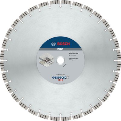 BOSCH PRO Concrete Diamanttrennscheibe, 450 x 25,4 mm