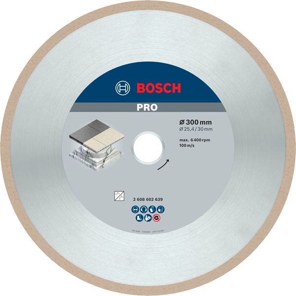 BOSCH PRO Ceramic Diamanttrennscheibe, 300 x 30/25,4 mm