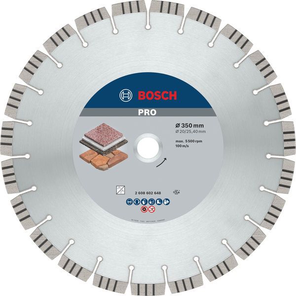 BOSCH PRO Stone Diamanttrennscheibe, 350 x 20/25,4 mm