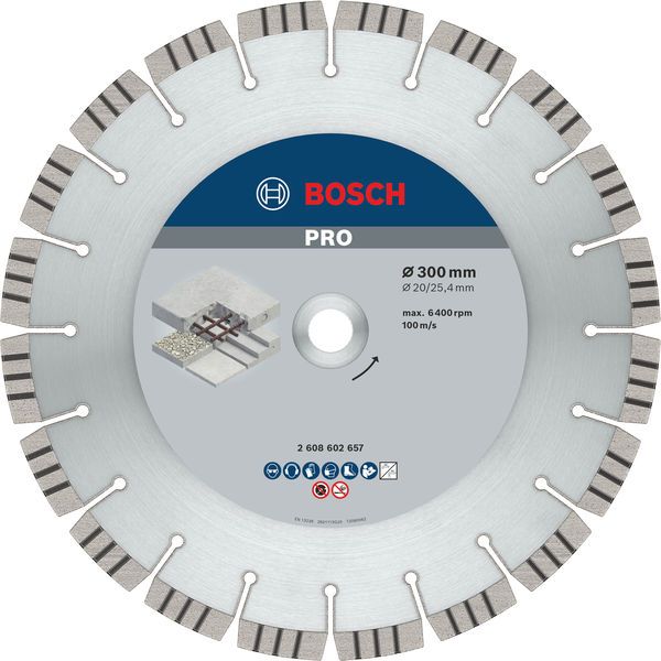 BOSCH PRO Concrete Diamanttrennscheibe, 300 x 20/25,4 mm