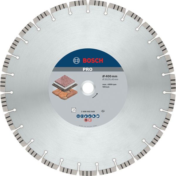 BOSCH PRO Stone Diamanttrennscheibe, 400 x 20/25,4 mm