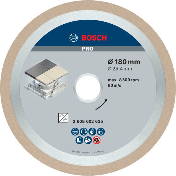BOSCH PRO Ceramic Diamanttrennscheibe, 180 x 25,4 mm
