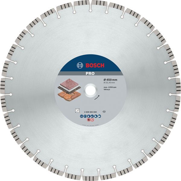 BOSCH PRO Stone Diamanttrennscheibe, 450 x 25,4 mm