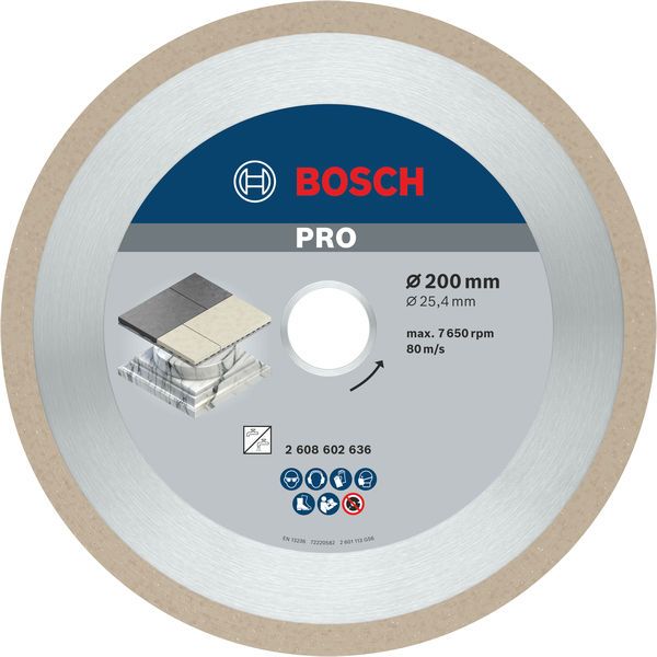 BOSCH PRO Ceramic Diamanttrennscheibe, 200 x 25,4 mm