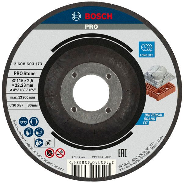 BOSCH PRO Stone Trennscheibe, 115 x 2,5 x 22,23 mm