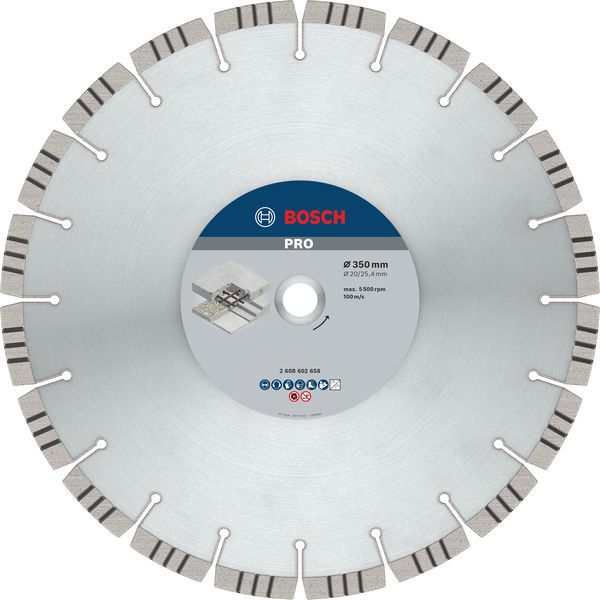 BOSCH PRO Concrete Diamanttrennscheibe, 350 x 20/25,4 mm