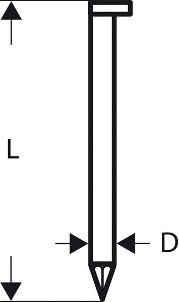 BOSCH D-Kopf Streifennagel SN34DK 75G, 2,8 mm, 75 mm, verzinkt, glatt, 3000er-Pack