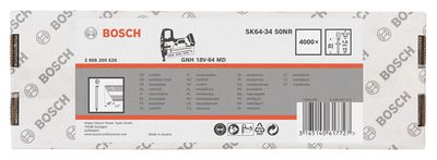 BOSCH DA Senkkopf-Stift, SK64-34 50NR, 1,8mm, 50mm, rostfrei, 4000er-Pack