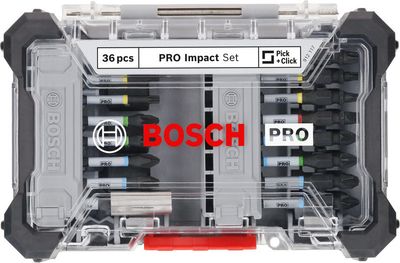 BOSCH PRO Impact Schrauberbit-Set, mit Aufsteller, 6 x 36-teilig