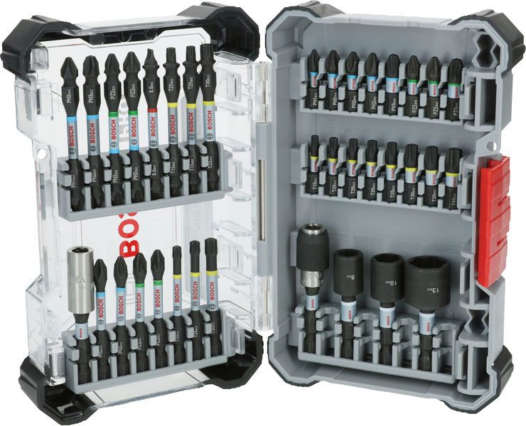 BOSCH PRO Impact Schrauberbit-Set, mit Aufsteller, 6 x 36-teilig