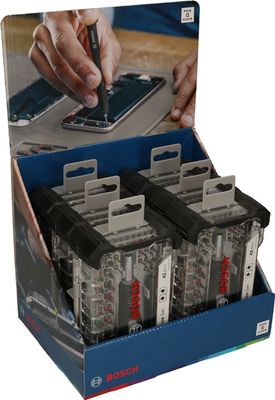 BOSCH Schraubendreher-Set mit Präzisions- und Standardbits, Display, 6 x 42-teilig