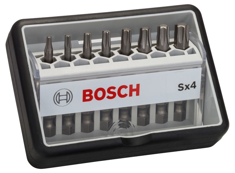 BOSCH 8-teilig Schrauberbit-Set, Robust Line, Sx T, Extra Hard-Ausführung