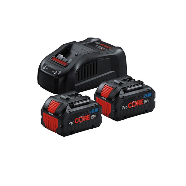 BOSCH Starter-Set 2 x ProCORE18V 5.5Ah + GAL 1880 CV