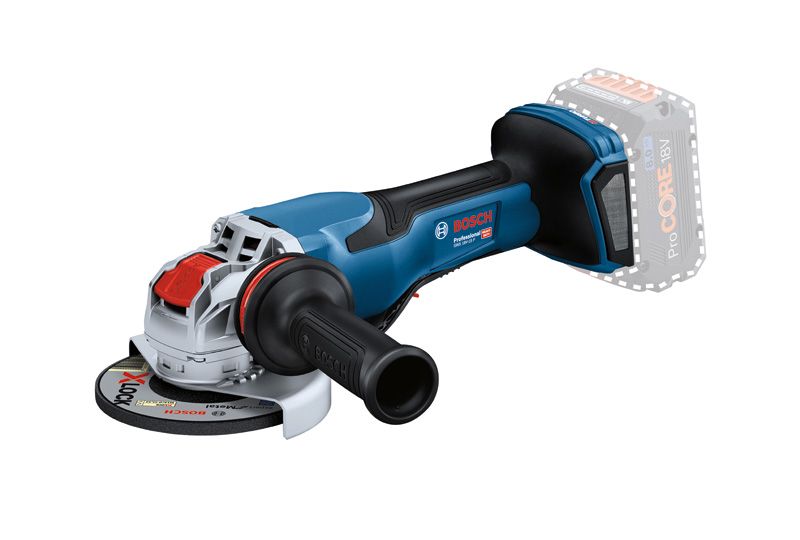 BOSCH Akku-Winkelschleifer BITURBO mit X-LOCK GWX 18V-15 P, L-BOXX