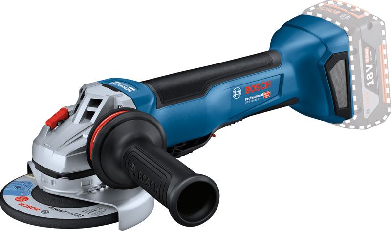 BOSCH Akku-Winkelschleifer GWS 18V-10 P, 2 x Akku GBA 18V 5.0Ah, L-BOXX