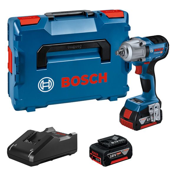 BOSCH Akku-Drehschlagschrauber GDS 18V-450 HC, 2 x Akku GBA 18V 5.0Ah, L-BOXX